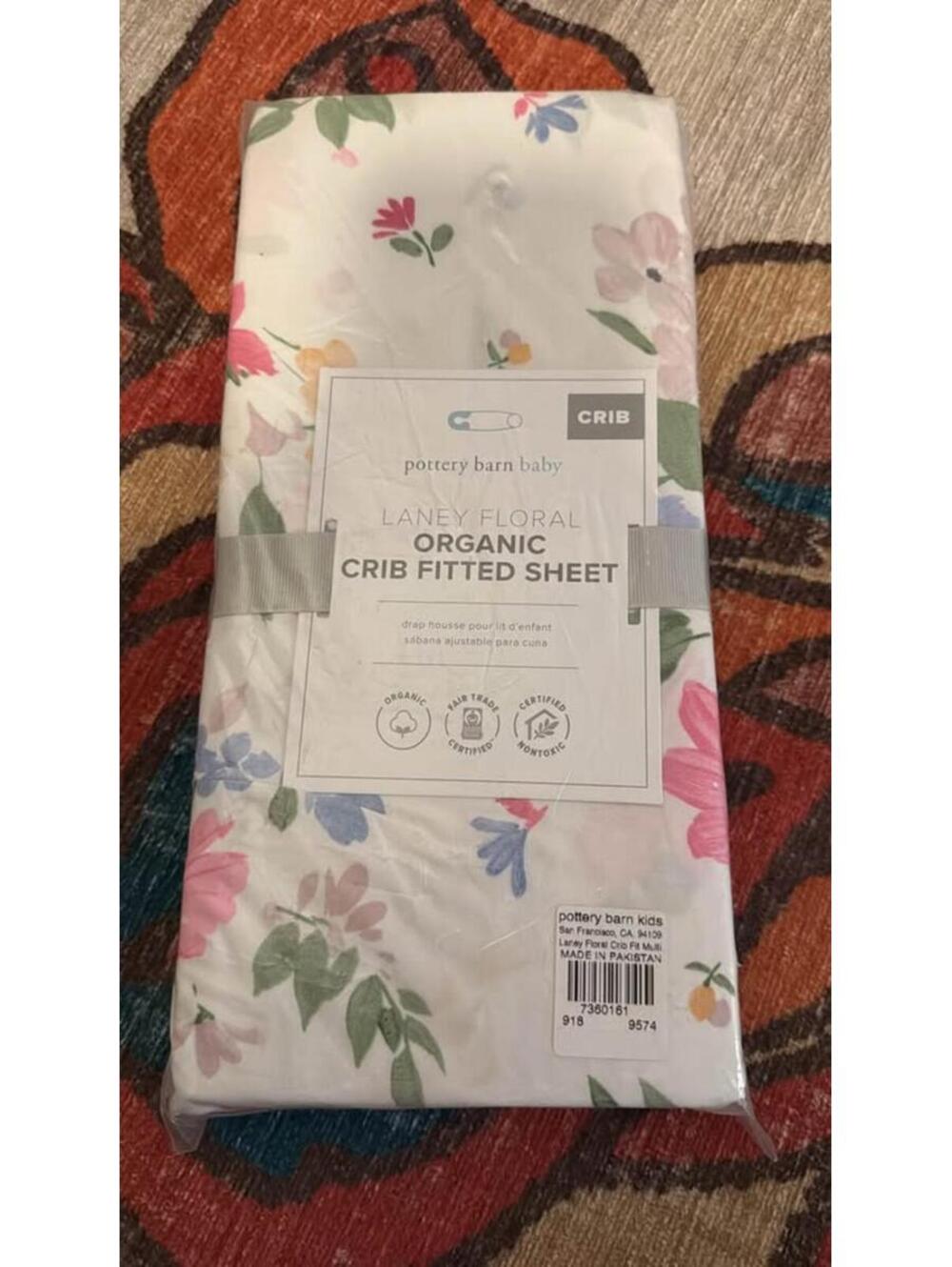 Pottery barn kids NWT crib sheet flowers
